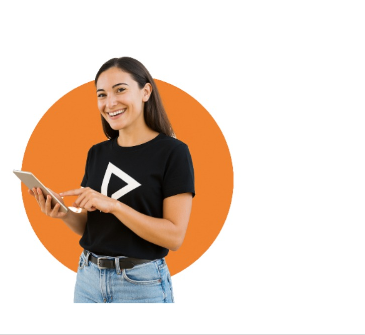 Team member with tablet